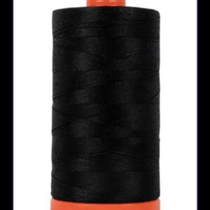 Aurifil Cotton Thread - 50 WT - Black - 1422 Yards