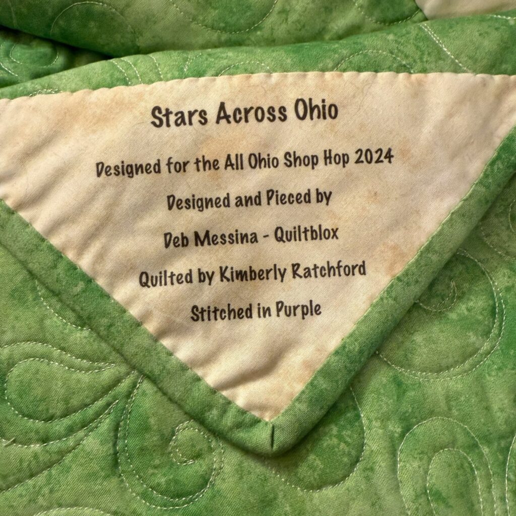 Ohio - Quilt Label
