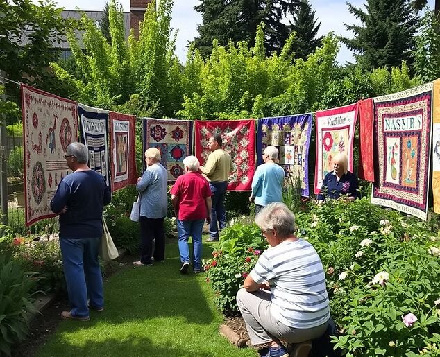 Quilts in the Garden - Viewing the Quilts