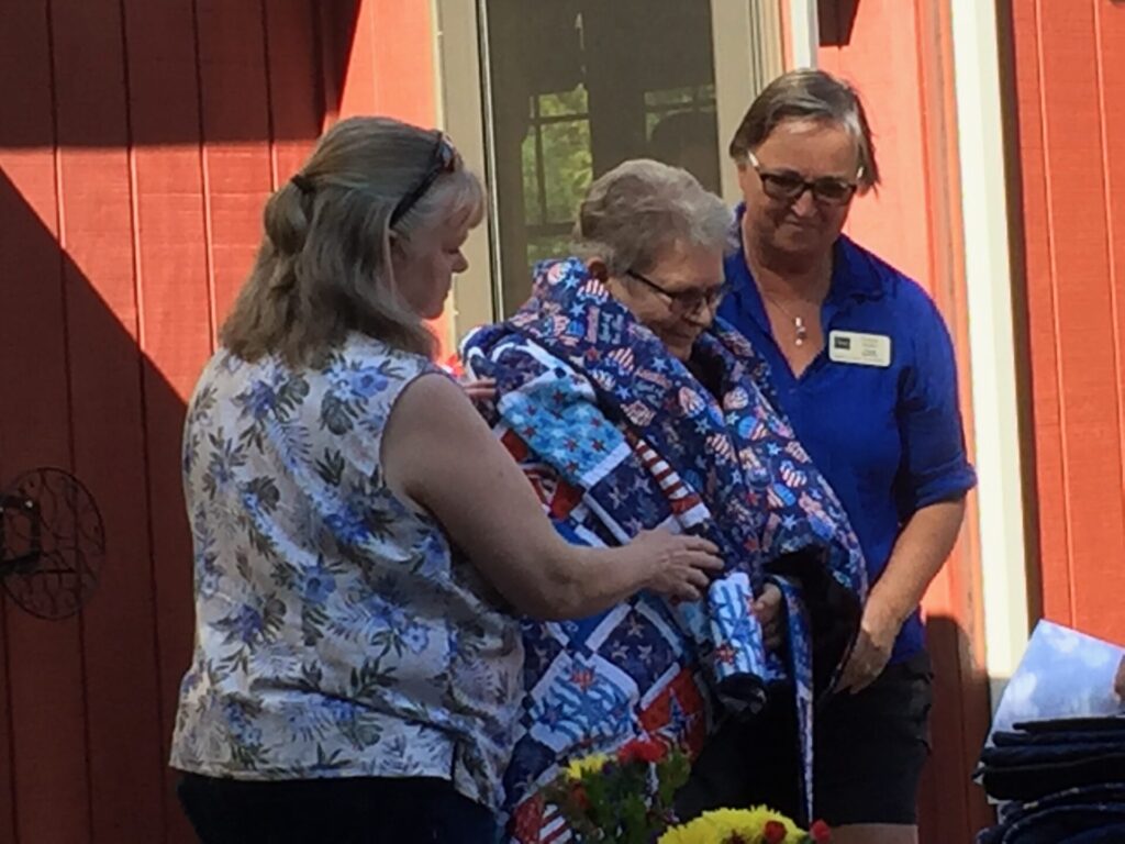 Patriotic Quilt made for Patt Winter by Deb Messina - 2019