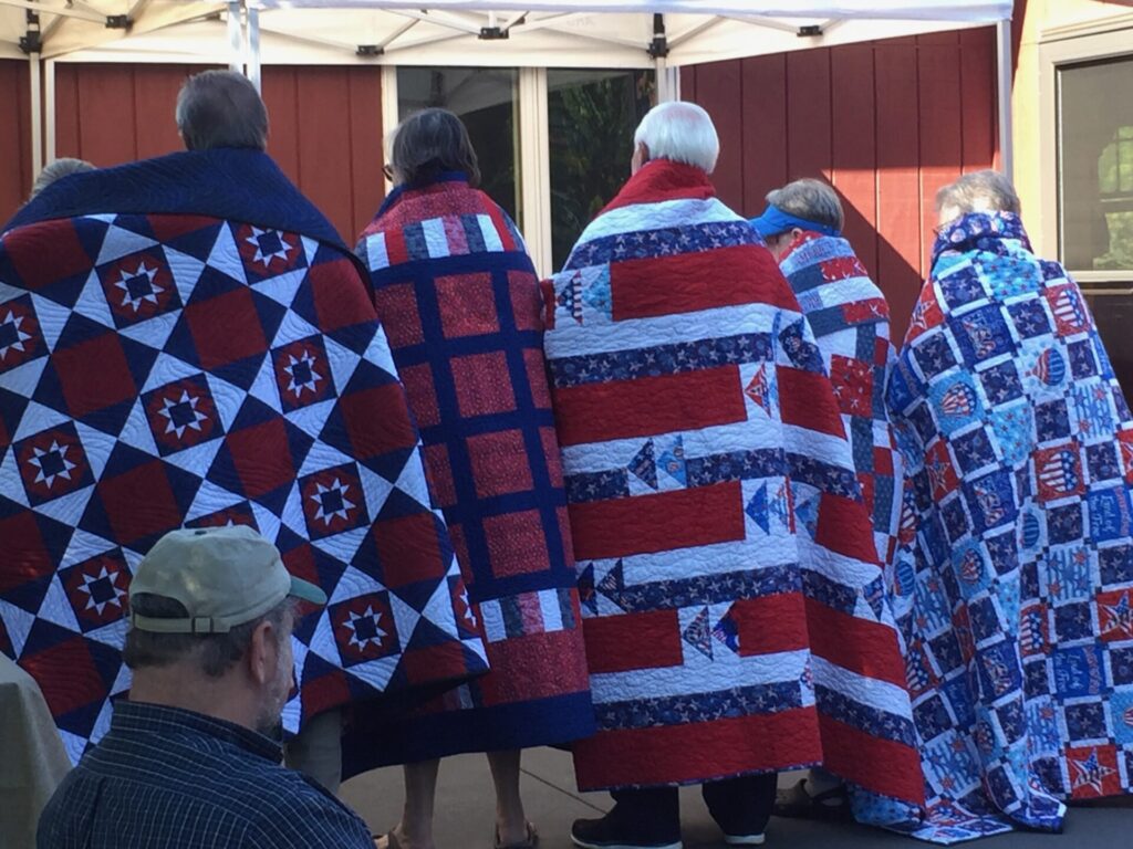 Patriotic Quilts made by Deb Messina - Paul and Wendy King 2019