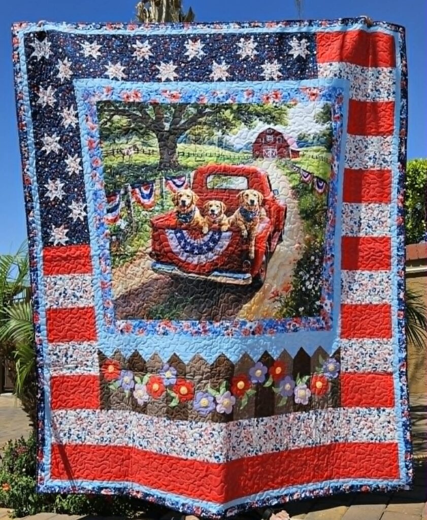 Karen Schindler Bialik - Patriotic Red Truck Quilt