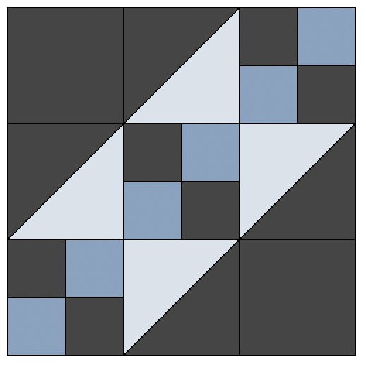 Quilt Block - Rocky Road To California