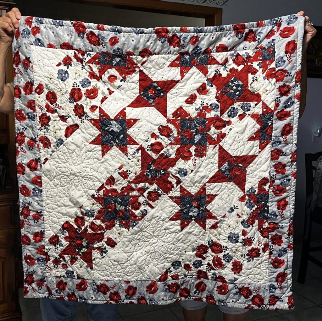 Rosemarie Day - Patriotic Quilt for use in a chair