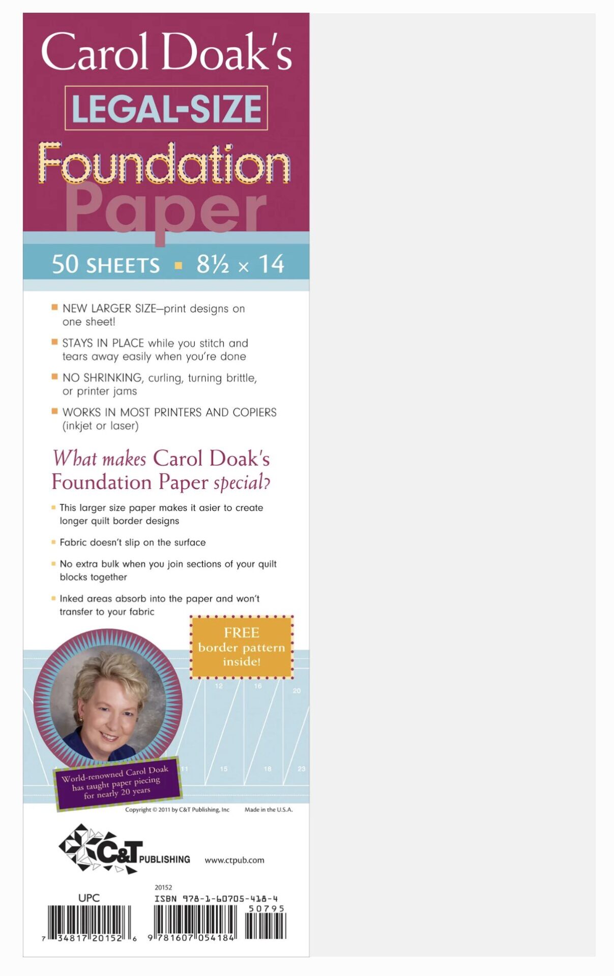 Carol Doaks Foundation paper - Legal Size - 8 x 14