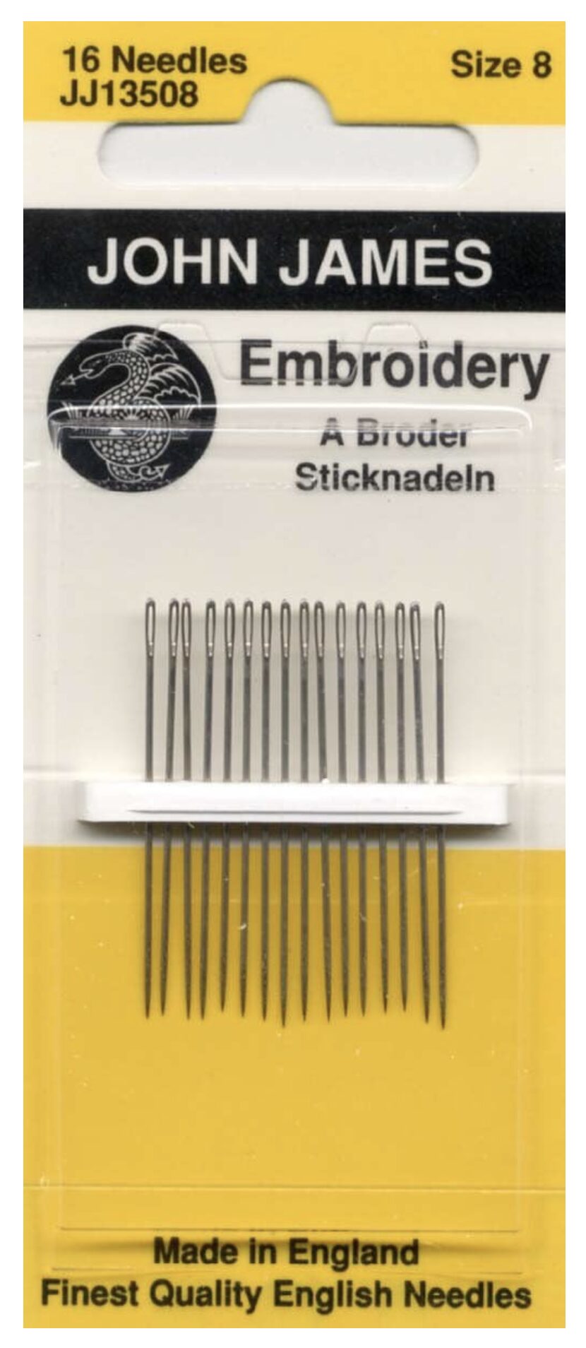 John James Embroidery Needles - Size 8