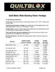 Quilt Math - Wide Back Fabrics Yardage - Image