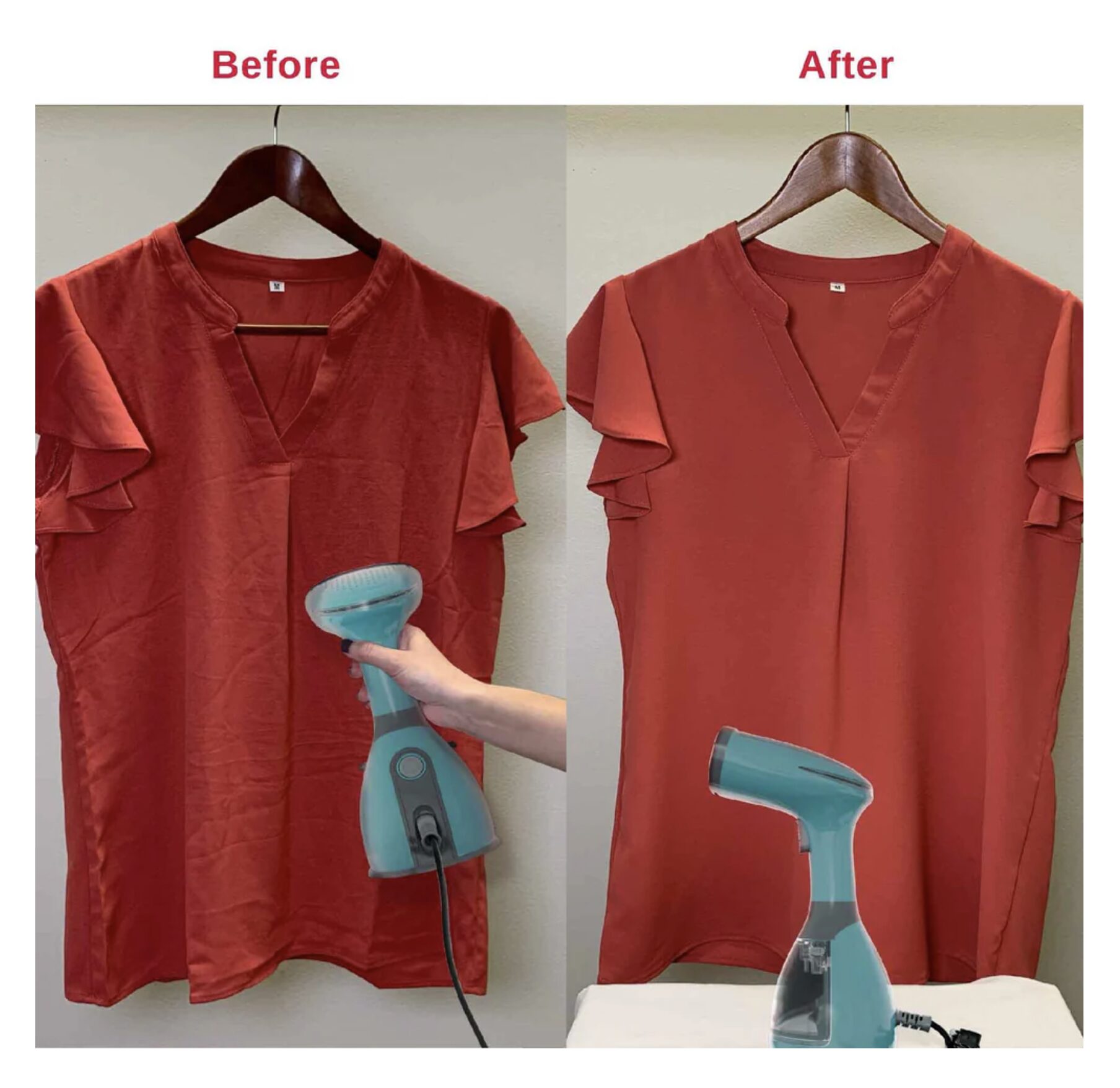 Singer Handheld Steamer - Before and After Use