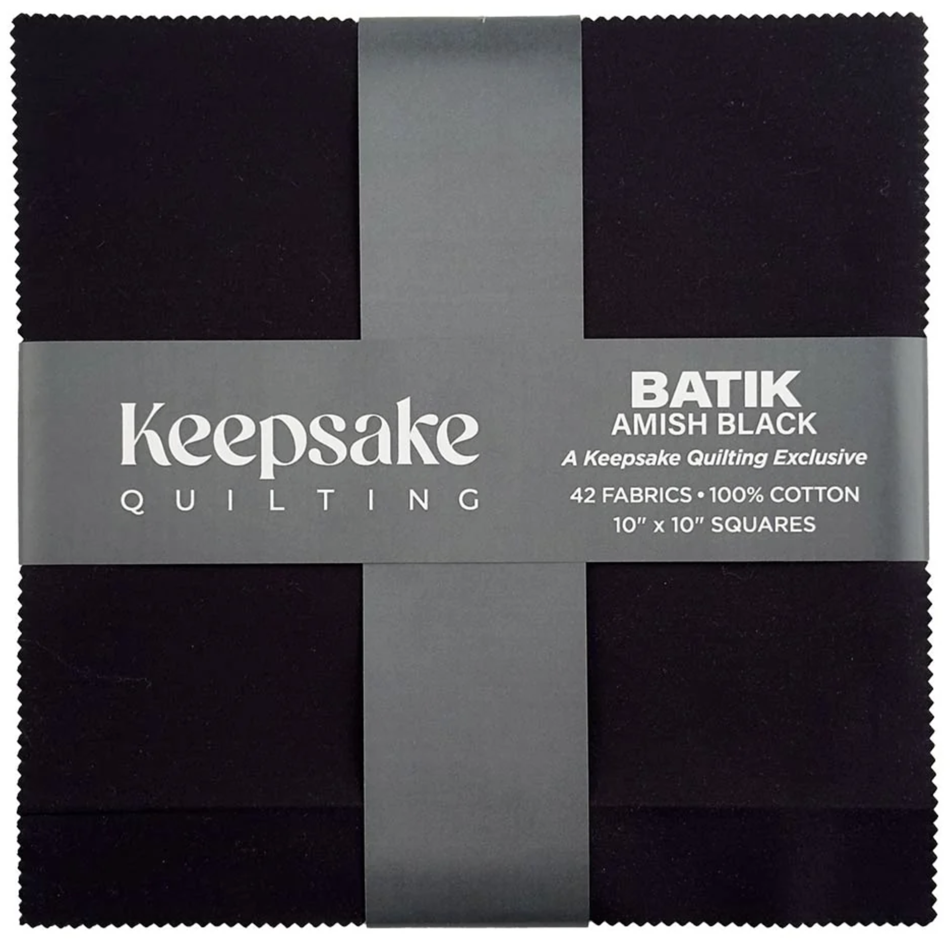 Amish Black Batik 10 Inch Squares From Keepsake Quilting