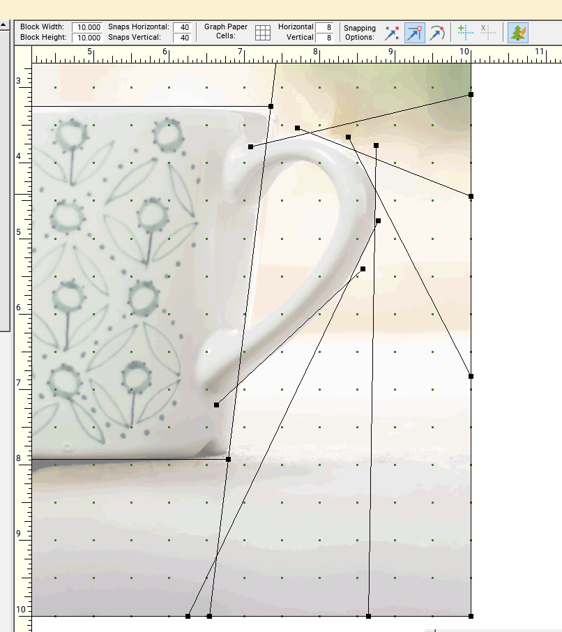 EQ8 Block Drawing Class - Cup - Line Drawing