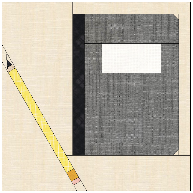 EQ8 Foundation Paper Pieced Block Drawing Class - Notebook - Final Rendering