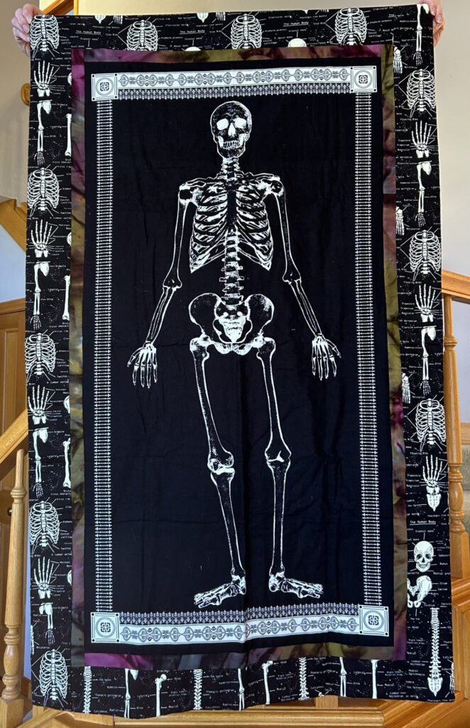 Angie Ngo - Halloween Quilt Show - Skeleton Panel Quilt