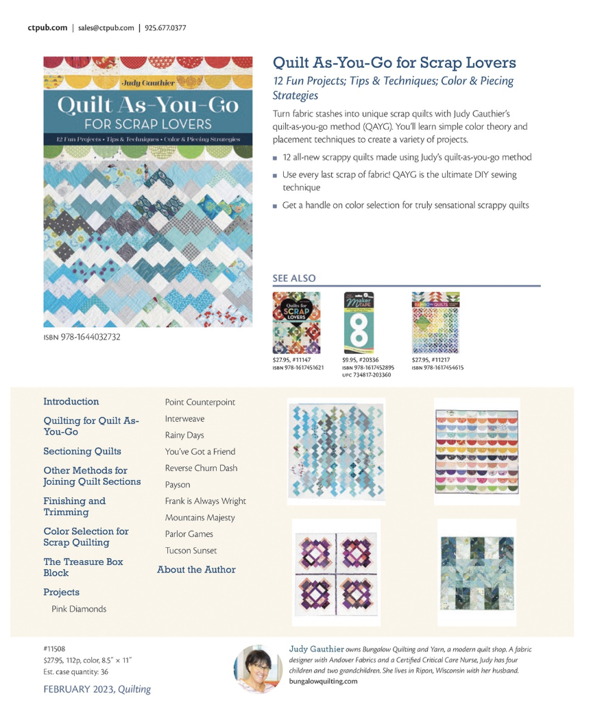 Quilt As You Go For Scrap Lovers - Back Cover
