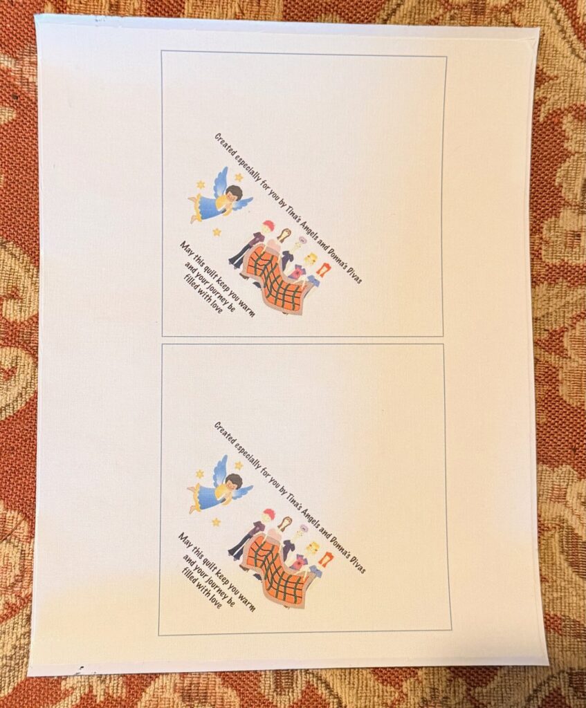 Quilt Labels - Charity Quilts